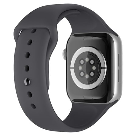 Apple Watch 38/40/41/42 mm Silikon Armband (M/L) Mörk Grå