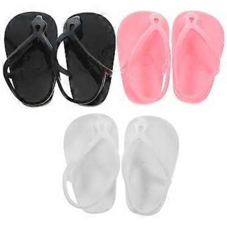 Mini Sutsko Pige Sko Sandal Plastik Miniature Sutsko Model Legetøj Til Udendørs Dekorativt Ornament 3 Par