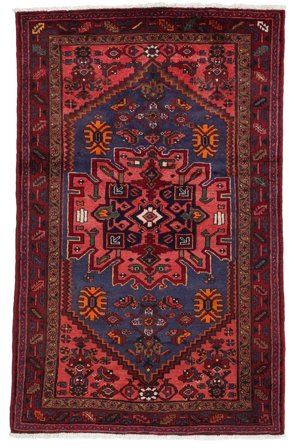 Tapis D'orient Hamadan 128X206 Noir/Rouge Foncé (Laine, Perse)