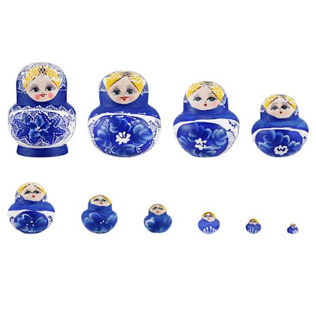 Rullende dukke merke, 10 stk, russiske dukker, 10 stk, håndlaget