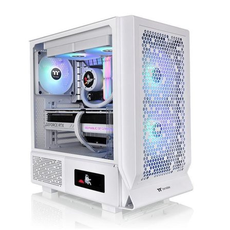 Thermaltake Ceres 330 TG ARGB Mid Tower Chassis White, supports both ASUS-BTF and MSI-PZ MB