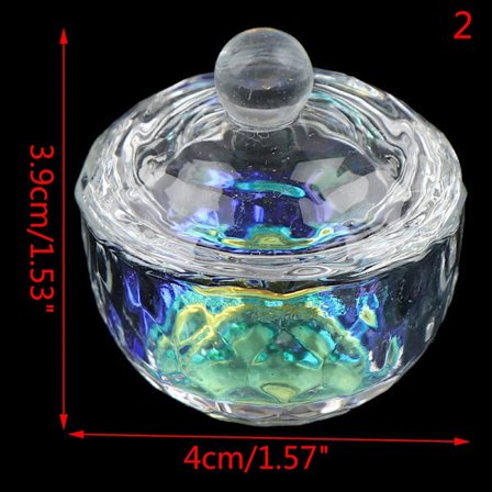 Akryylijauhemonomeerin kynsi työkalusetti 1 kpl Sateenkaari Kristallinkirkas akryylinesteastia Tappen-astia Lasikuppi kannella Kulho