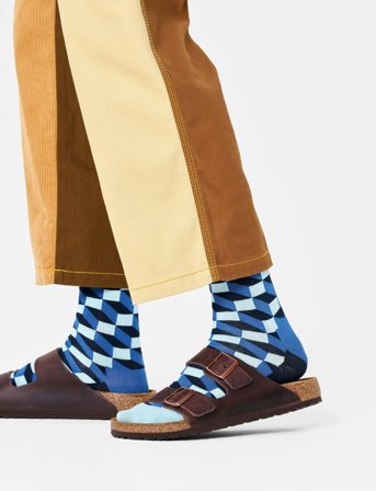 Happy Socks Filled Optic Sock - Navy - 36-40