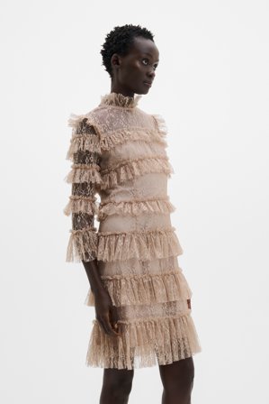 Malina - Carmine mini dress - M - Greige