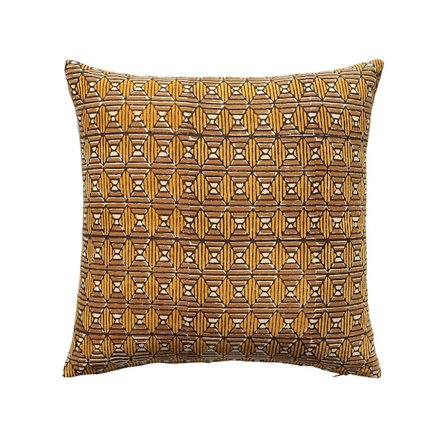 Pude 50x50cm Bomuld Viskose Karamel Dijon