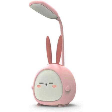 Suloinen pupu pöytälamppu, kannettava LED-pöytälamppu yövalolla, taitettava USB-ladattava lukuvalo lapsille pojille tytöille opiskeluun (