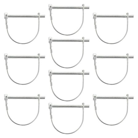 10 stk. D-formet aksellåsepinne metalltrådlåsepinne for landbrukstilhengere vogner