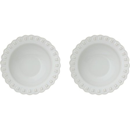 Potteryjo Tulipa dyp tallerken 23 cm, 2-pack, hvit