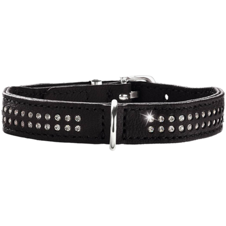 Hunter - Dog Collar Diamond Petit Black 24 - Neck 17-21cm - Hund - Halsbånd - ZOO.no