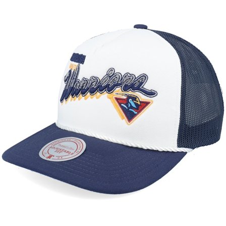 Mitchell & Ness - White trucker Gorra - Golden State Warriors Shadow Drop Hwc White/Navy Trucker @ Hatstore