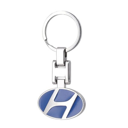 Nøkkelring med H-spenne, bilogo, 3D, dobbeltsidig, fortykket anheng, gave Hyundai