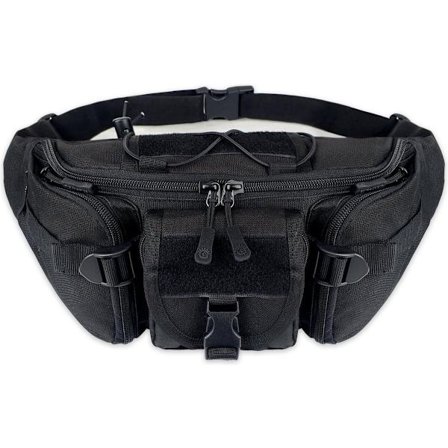 Taljetaske - Nylon Bæltetaske - Vandtæt - Stor Kapacitet - Crossbody Taske - Multifunktionel Sling Taske - Udendørs Tyverisikring