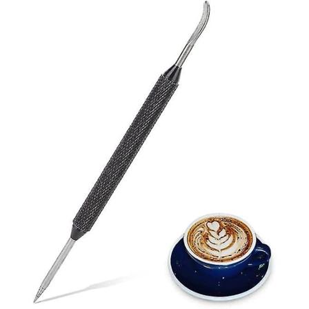 1 st rostfritt stål kaffekonstpenna, Latte Art Pen Needle, 14 cm