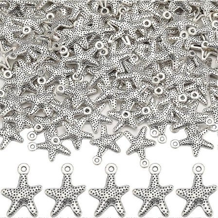 1 Laatikko 150 KPL Meritähti Riipus Bulk Hopea Meritähti Riipukset Tiibetiläinen Tyyli Retro Merieläin Valtamerielämä Seos Vintage Kesä Riipus Korujen