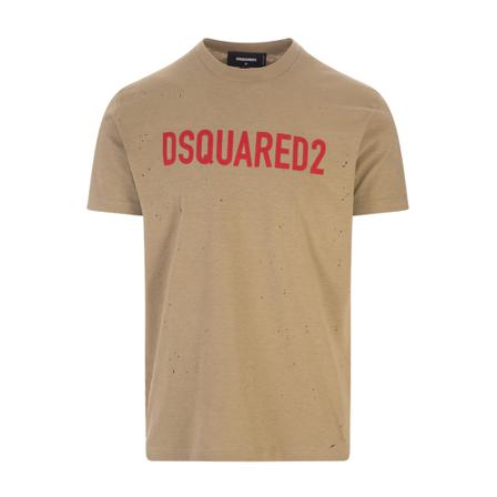 Dsquared2 T-Shirts beige, Herr, Herr, Storlek: 2XL