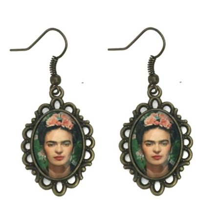 Earrings - Frida Kahlo - Bronze
