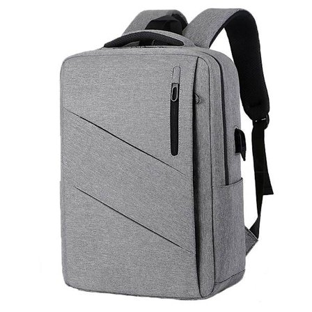 Business Laptop Backpack Trendy Bookbag Lightweight Grey Travel Bag For Man