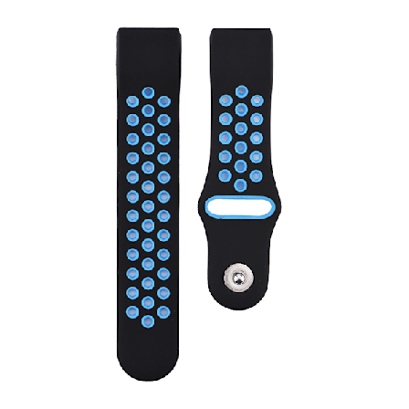 Silikon sportsarmbånd erstatning for Fitbit Charge2 farge stropp svart og blå