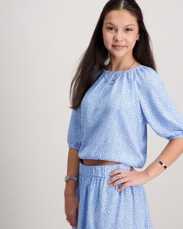 VERO MODA HAYA 2/4 TOP Bleu Hauts et chemisiers Fille - Kids Brand Store