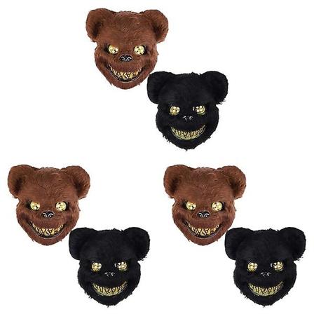 3 Paria Pelottavaa Veristä Karhunaamaria Juhliin ja Esityksiin Halloweeniin (musta ruskea) 3 paria 26X25CM 3 pairs 26X25CM