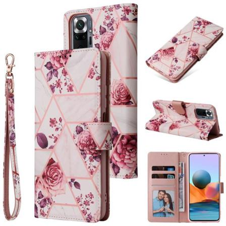 Redmi Note 10 Pro Trendigt Plånboksfodral Sparkle 4-fack Rosa