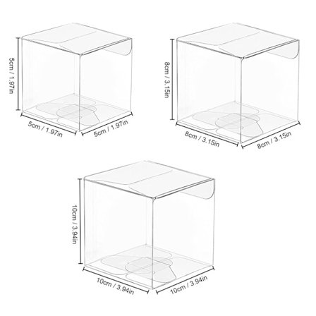 30 stk Klar PVC Plastæsker Plast Gaveæsker Mini