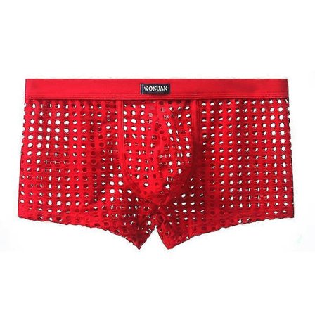 Herr Fisknätsunderkläder Genomskinliga Boxertrosor Mesh Ihåliga Underkläder Lounge Trunkar Shorts-Yvan