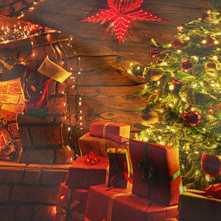 Juleteppe, Julemotiv Lite Veggteppe, Veggteppe, for Soverom Studenthjem Stue