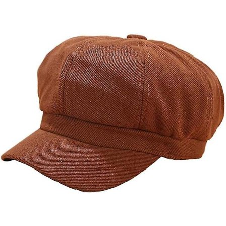 Oktagonal Caps Solid Farge Unisex Newsboy Hatt Bomullsjusterbar Vinterhatt Artist Beret Hatt