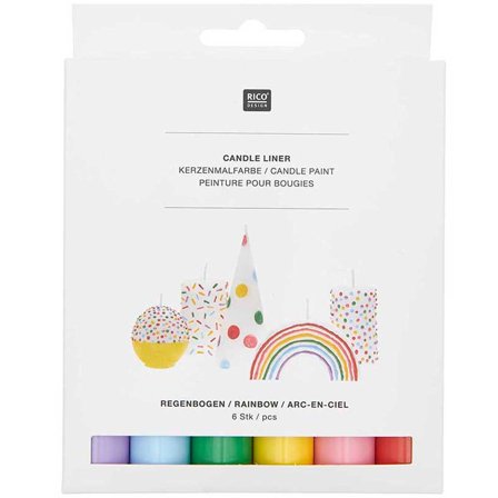 Rico Design Candle Liner Kerzenfarben 30ml x 6er-Pack