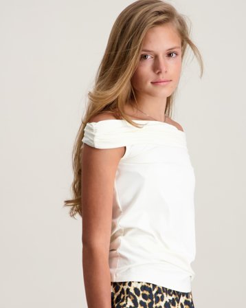 Kids ONLY KOGEA OFF SHOULDER SS TOP JRS Weiß Tops/Blusen Mädchen - Kids Brand Store