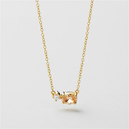 Disa Duo Champagne Necklace