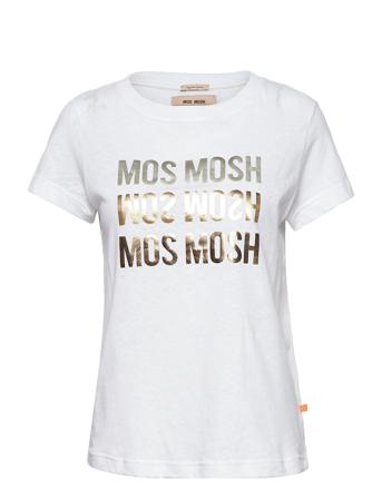 Mavis O-Ss Tee T-shirt Top Hvid MOS MOSH
