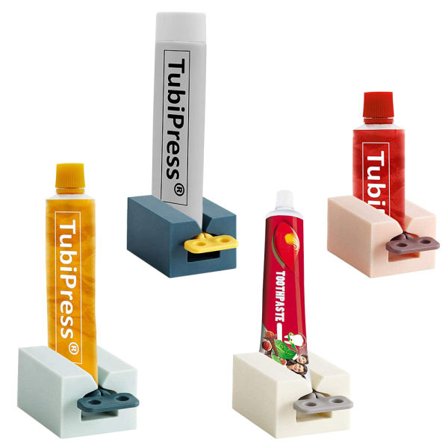 4 stk. tandpastapressere, rullende tandpastatube