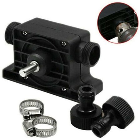 Elektrisk drillpumpe fra Gardena: stabil peristaltisk pumpe for å pumpe vann, egnet for alle elektriske drillere svart