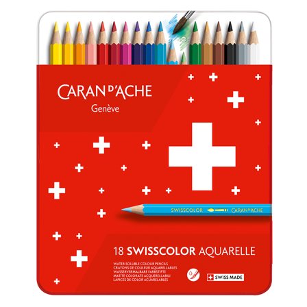 Caran d'Ache Swisscolor Aquarelle Ensemble de 18