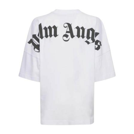 Palm Angels Palm Angels T-shirts and Polos White Pwaa023C99Jer0010110 Hvid, Dame