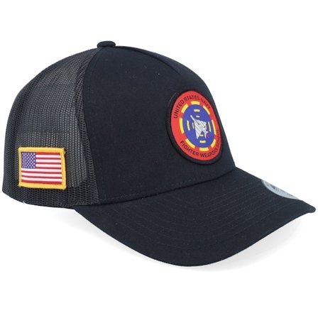 Top Gun - Zwart trucker Cap - Fighter Weapons School Black Trucker @ Hatstore
