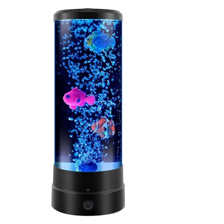 LED Bubbla Fisk Lampa DIY Bordslampa USB Uppladdningsbar Nattlampa Hemmakontor Rund Bordslampa Skrivbordsdekoration