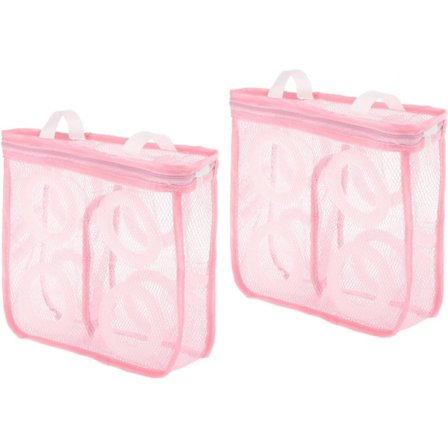 2-pak sko vask vasketøjsposer skoposer til vaskemaskine lynlås skoposer multifunktion, pink