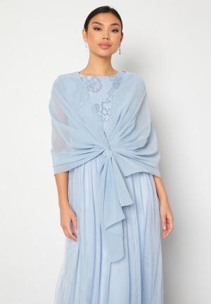 Bubbleroom Occasion Chiffon Shawl One size Dusty blue Kaulaliinat & Huivit Dam