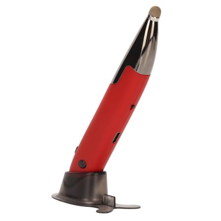 Trådløs pen-mus genopladelig lysende lydløs lille bærbar Bluetooth 2.4g dobbelt tilstand trådløs pen-mus til pc bærbar rød