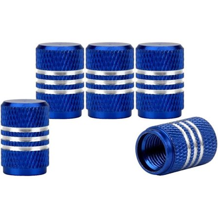 5 st dammskydd till bilhjul i silver runt aluminium fälgventiler B