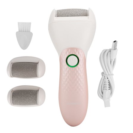USB-laddad elektrisk fotfil för borttagning av död hud, fotvårdsverktyg, rosa
