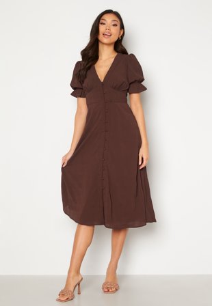 Happy Holly Berley Dress Brown Klær