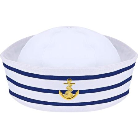 Merimieslakki Sininen Valkoinen Jahdin Kapteenin Lakki Merimieslakki Puvuksi