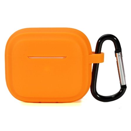 AirPods Pro 2 enkelt silikonfodral med karbinhake - Orange