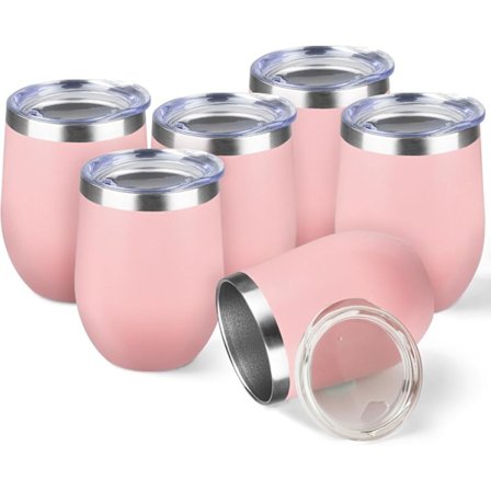 12OZ rustfritt stål vinglass med lokk. Stilkfri dobbeltvegget isolert vinglass. Vinglass er egnet for forskjellige scener, fester