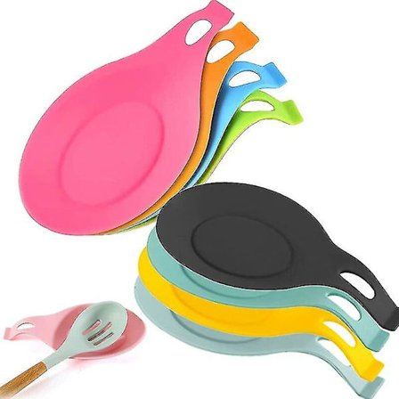 Lusikanlepo, 8 kpl Silikoni Lusikanpidike Mantelinmuotoinen Lusikanlepo Monitoiminen