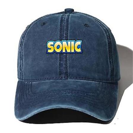 Sonic Baseball Cap Forår Og Efterår Solhat Anime Casual Cap Mode Hat Bomuld Blød Top Casual Udendørs Retro Hat Unisex [JKW] (01 )